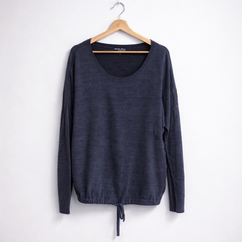 Barefoot Dreams CozyChic Ultra Lite Slouchy Pullover Cozy Lounge Sweater Blue L - Picture 6 of 15